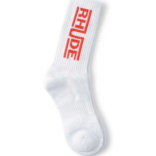RHUDE CHAMPIONS SOCKS Size: OS, colour: WHITE