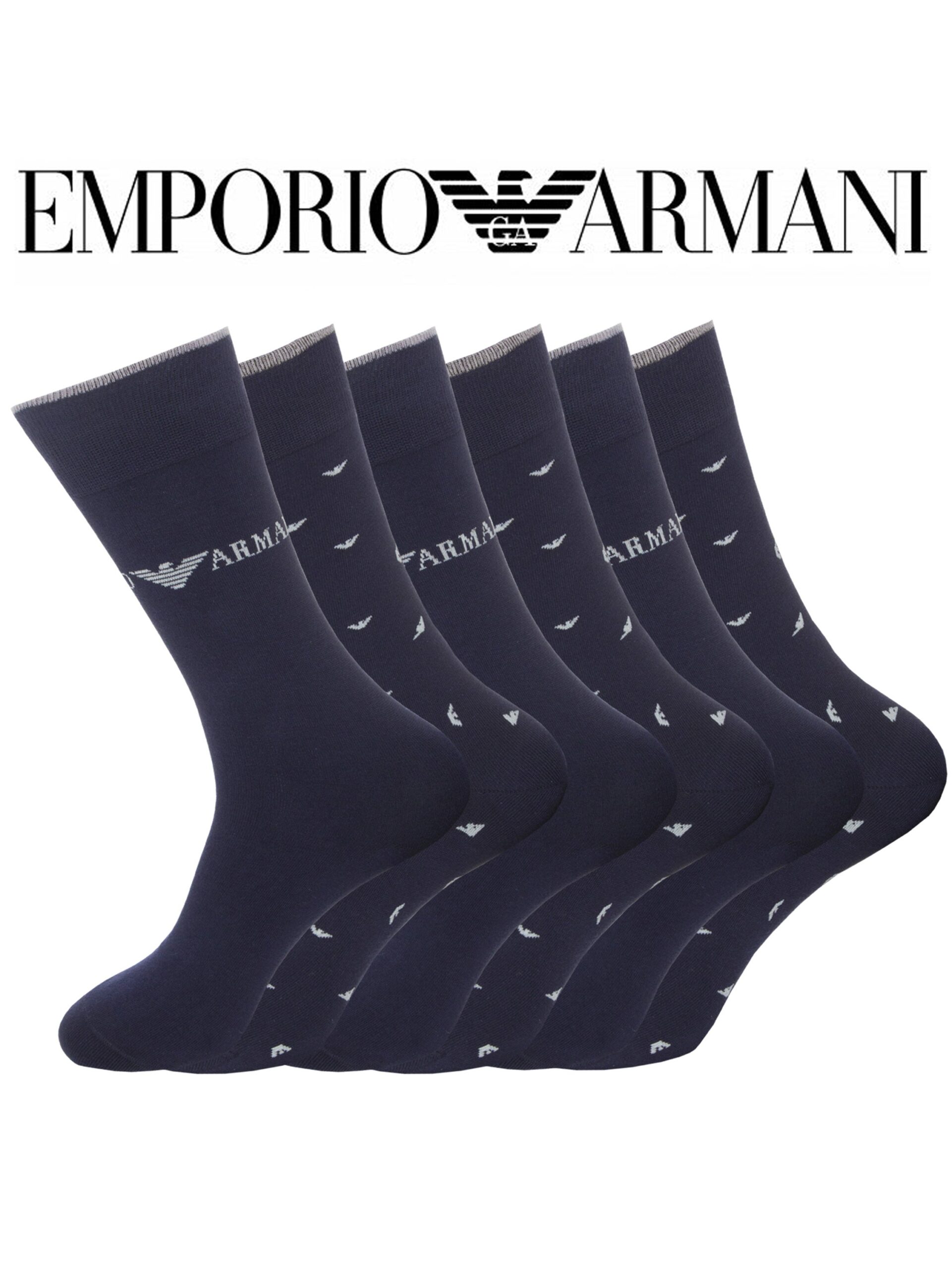 Emporio Armani | Mens Designer Dress Socks - Navy
