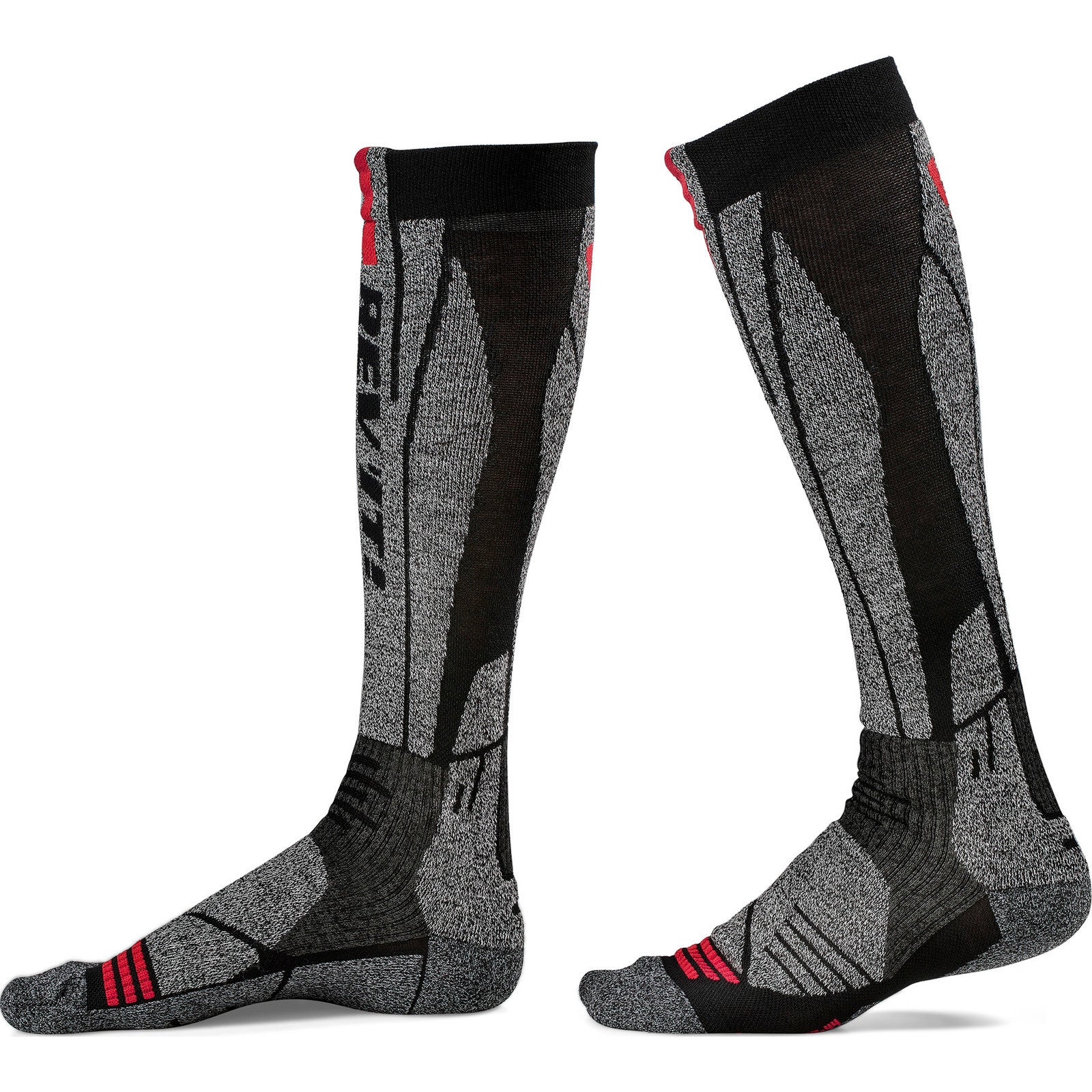 Rev It Kalahari Summer Motorcycle Socks - Dark Grey Red / UK 3-5 | EU 35-38