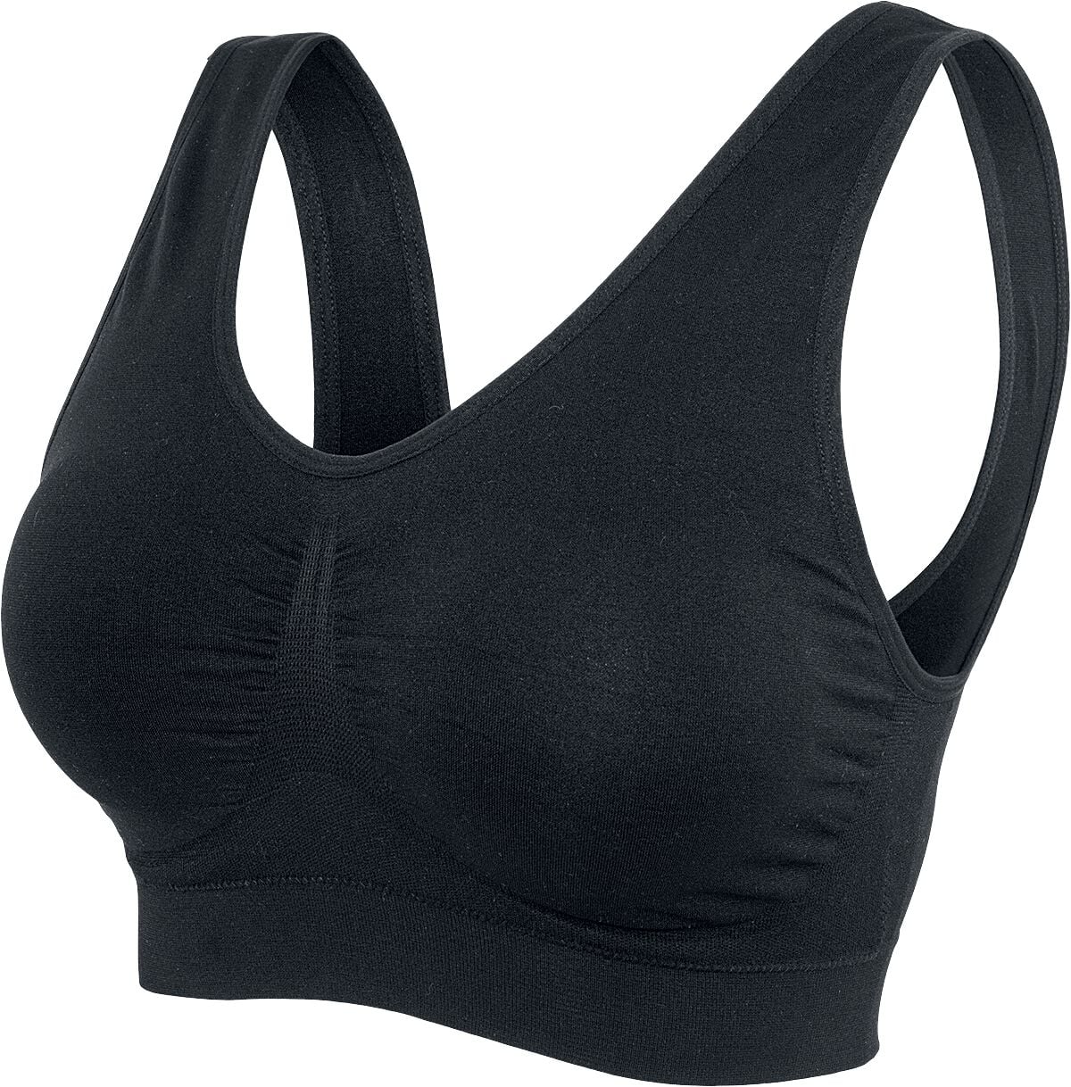 Urban Classics Bra - Padded Sports Bra - XS to 5XL - for Women - black