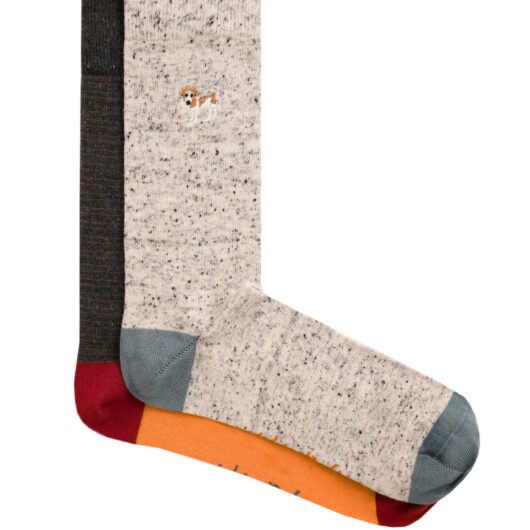 Weird Fish Moreton Socks 2 Pack Charcoal Size 7-11