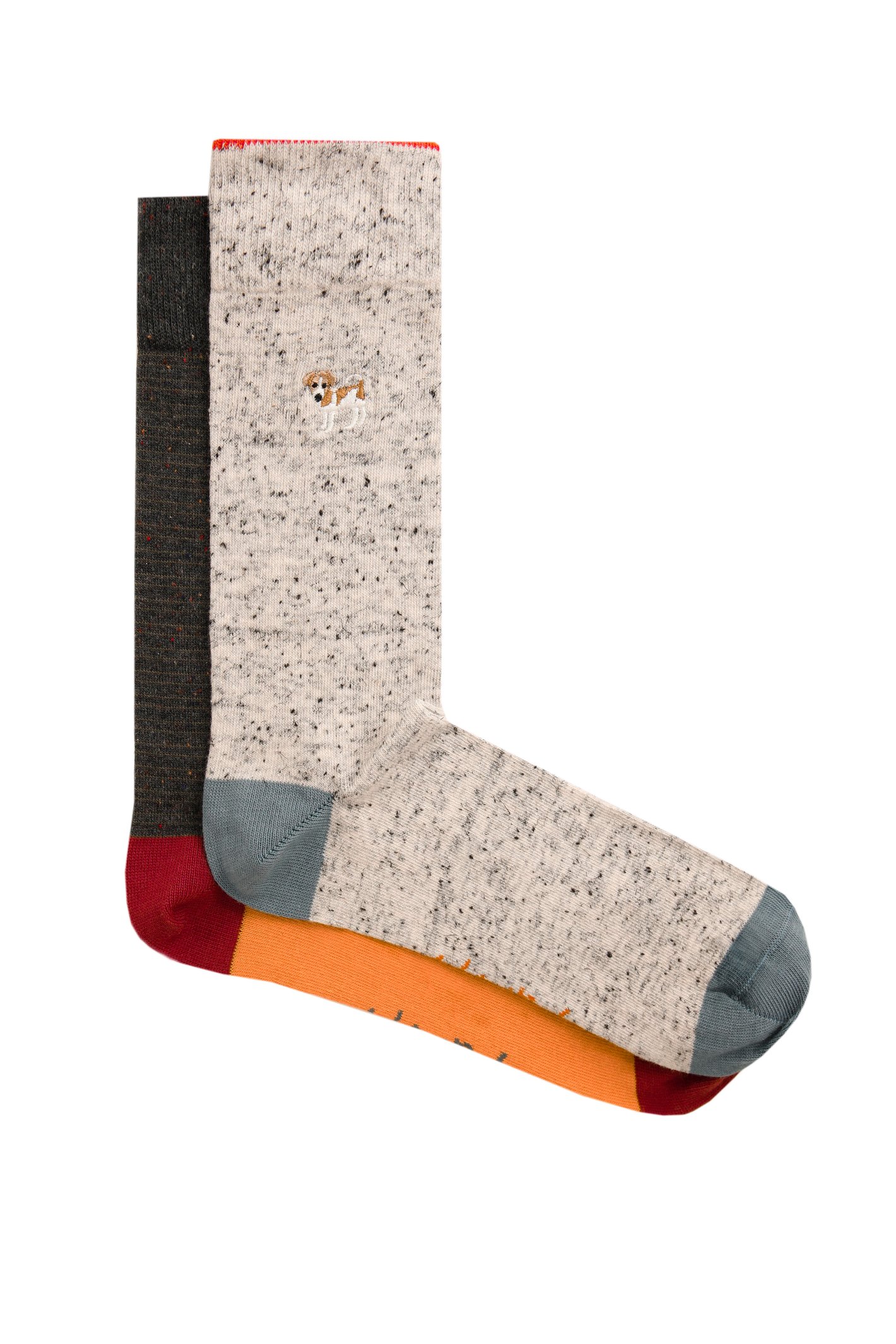 Weird Fish Moreton Socks 2 Pack Charcoal Size 7-11