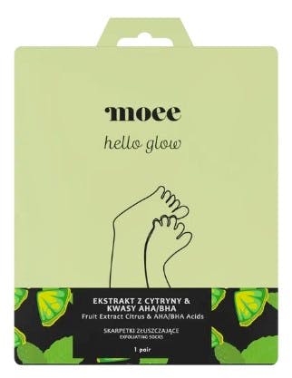 moee Hello Glow Fruit Extract Citrus & Acids AHA BHA Exfoliating Socks 1 pcs